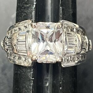 Victoria Wieck vintage radiant cut baguette absolute CZ wedding engagement ring